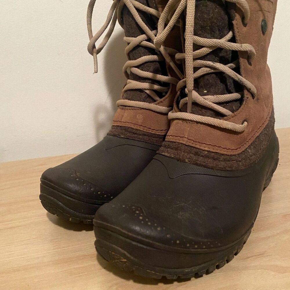 North Face Winter Boots Women’s Size 8 Brown Duck Boots Warm Snow Boots - Picture 3 of 8